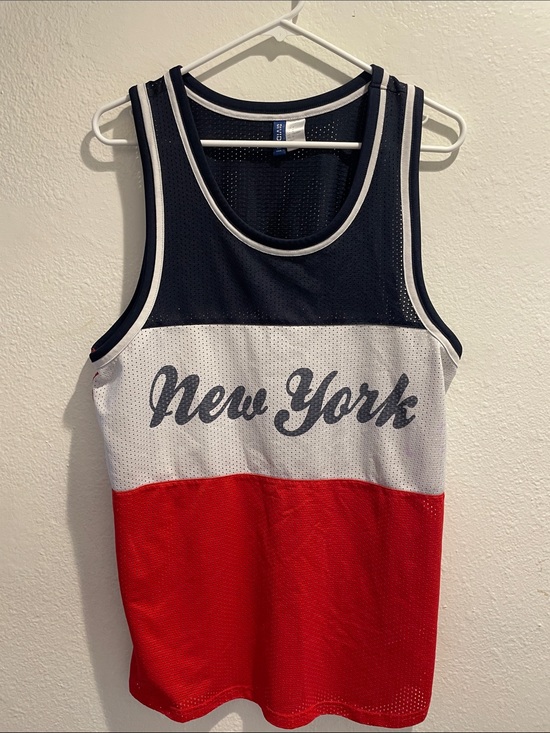 H&M Other - H&M Men’s New York Colorblock Tank Top - Navy, White, Red